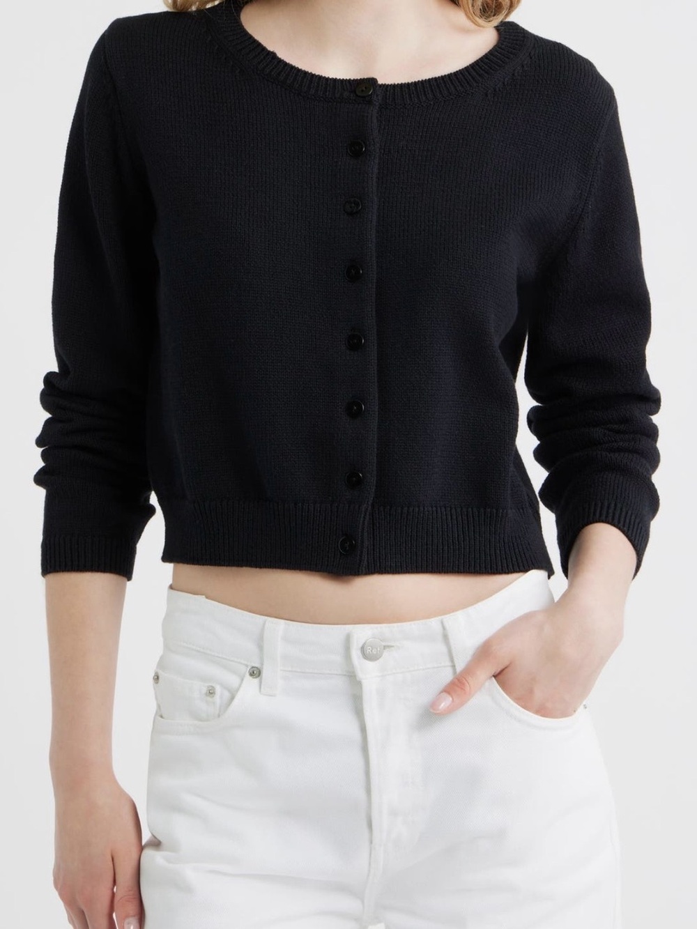Reformation
Clara Cotton
Crewneck Cardigan Black Size - S